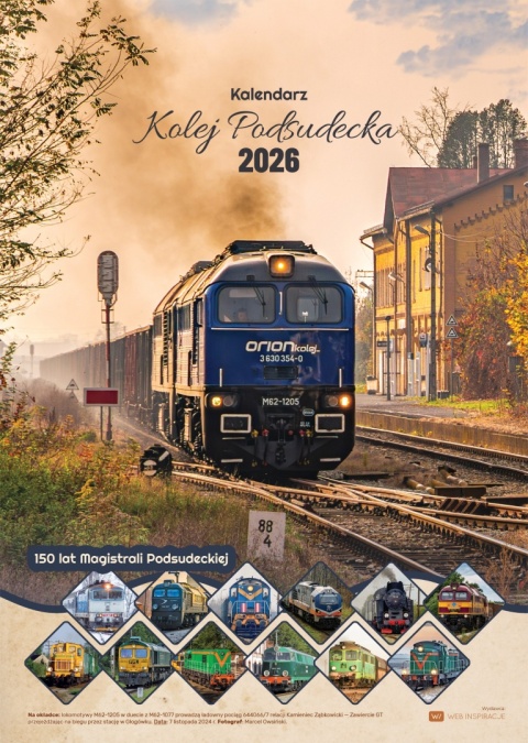 Kalendarz kolejowy Kolej Podsudecka 2026 Kalendarz kolejowy Kolej Podsudecka 2026